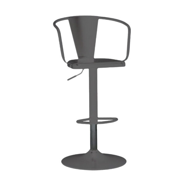 Banqueta Tolix Con Respaldo Regulable Negro Gris
